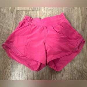 Sonic Pink 4’’ Lululemon Hotty Hot shorts